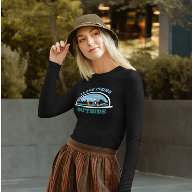 I Love Peeing Outside Women Long Sleeve Shirt